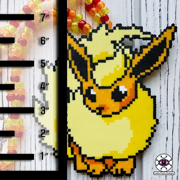 Flareon Perler Necklace - Picture 6 of 6